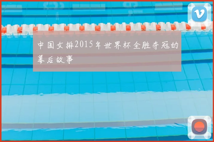 中国女排2015年世界杯全胜夺冠的幕后故事